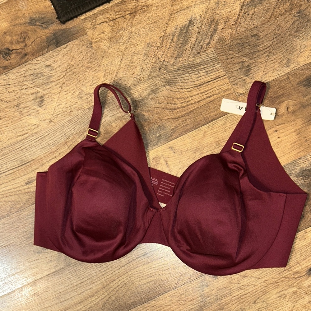 NWT Soma Rich Burgundy Bra 40 D